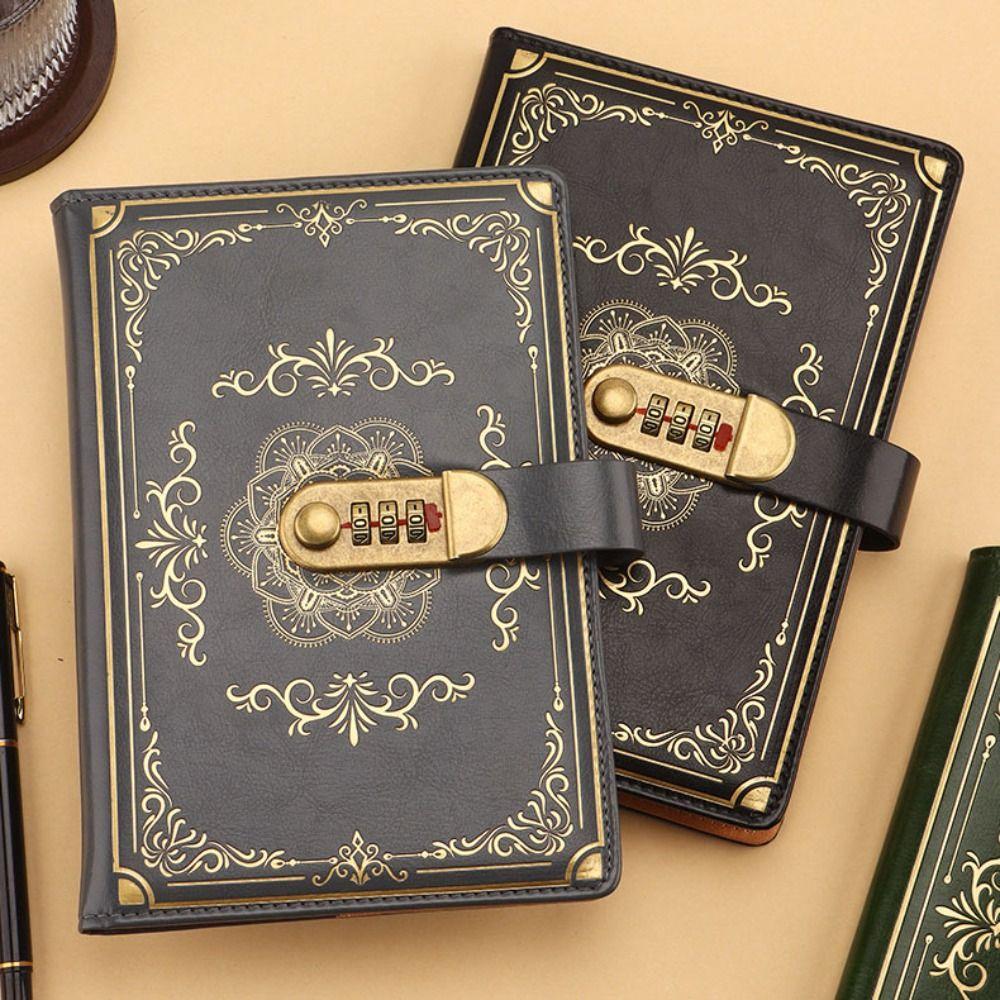 PU Leather Journal Notebook With Lock A5  100Sheets Personal Notebook  Gift