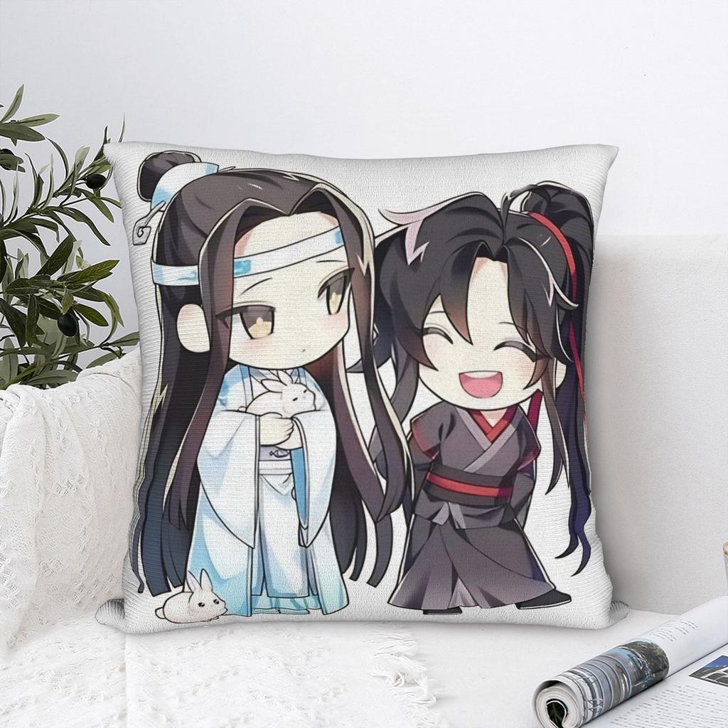 The Founder Of Diabolism Mo Dao Zu Shi Pillow Case Kawaii Cartoon Vintage Pillow Cover Print Pillowcases For Sofa Car Home Decor