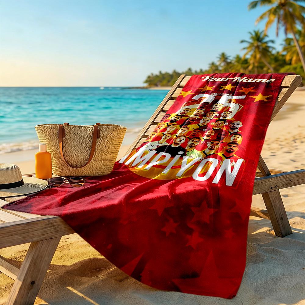 Galatasaray Personalized Name Beach Towel Soft Durable Quick-Dry Portable for SwimmingBeachCamping Travel Beach AccessoriesGym