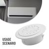 1pc Plastic Cover For Air Conditioning Holes Openings With Shutters Ventilation Grille Wall Hole Decoration 40-100mm Cover