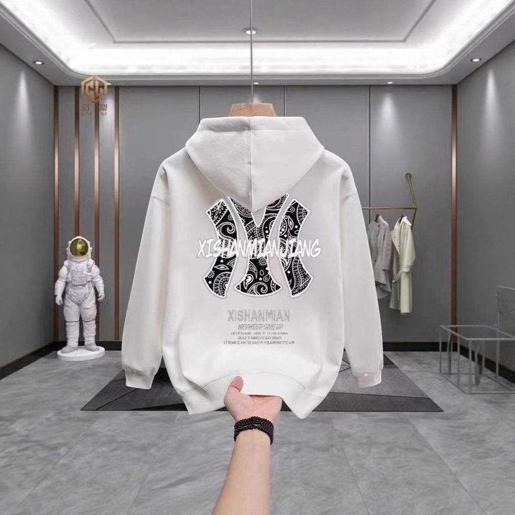 Trendiges Herren Herbst Baumwoll-Sweatshirt mit Kapuze - Langärmlig, Lockere Passform, Übergröße, Pillingfreie Jacke