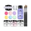 Acrylic Nail Kit with Press On Nails, Liquid Extension Gel, Crystal Nail Art Tools DIY Full Set Gift Box