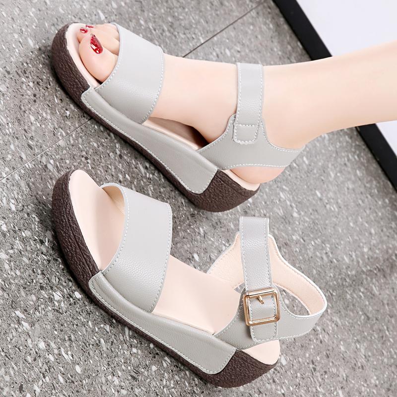 Women Summer Elevator Sandals Dressy Casual Girls Platform Height Increase Open Toe Sandals Over Sized