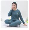 Cozy Fleece Plus-Size Kids' Thermal Set: Autumn Top & Trousers for Boys & Girls