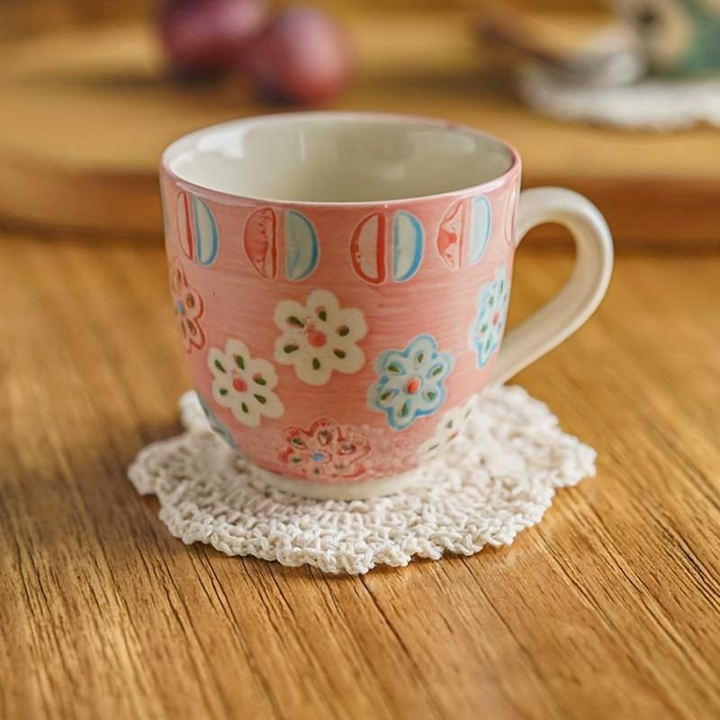 [Vintage Coasters] 2/4/6/10pcs Vintage Floral Crochet Coasters | Perfect for Coffee Table, Wooden Table,Kitchen Decoration
