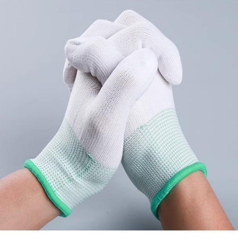 

Dust-Free Carbon Fiber PU Full Finger Glove Liners