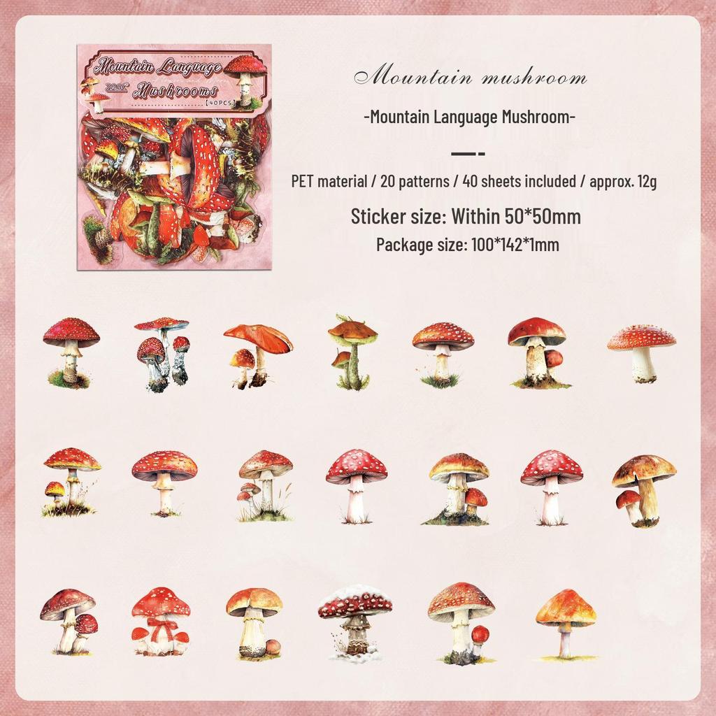 ZABC Cross the Flowers Dream Series Sticker Pack: 8 Styles of Plant & Flower Stickers for Journals and DIY Decor.