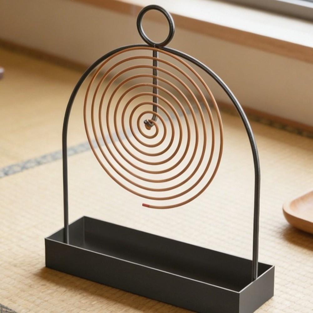 With Tray Mosquito Coil Holder Metal Incense Burner Mosquito Repellent  Home Indoor Bedroom Decor