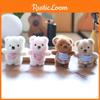 Plush Keychain Bearshaped Charm Short Pile Material Bag Decoration Collecting