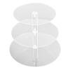 Cupcake Stand Multi Round Tiers Transparent Acrylic High Stability Cupcake Tower for Display