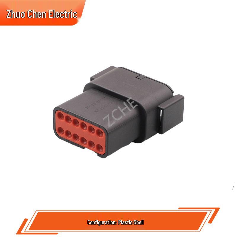 Automotive Connector DTM Plug & Wiring Harness, Male & Female, 12 Holes, 12 Cores