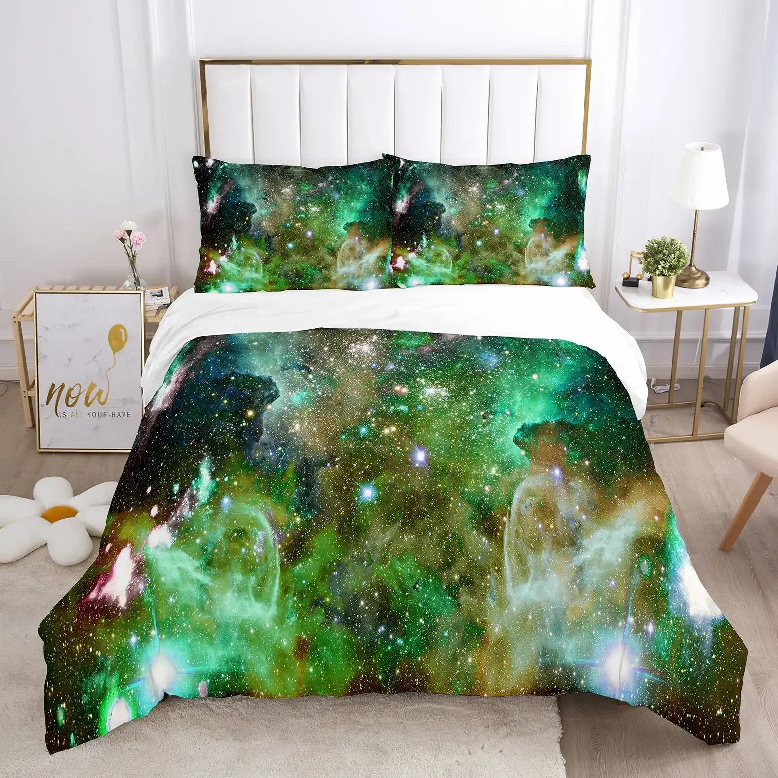 

Galaxy Space 3D Universe Comfortable Duvet Quilt Cover Pillowcase Bedding Set Children Bedroom Decoration Home Textile 70x133cm