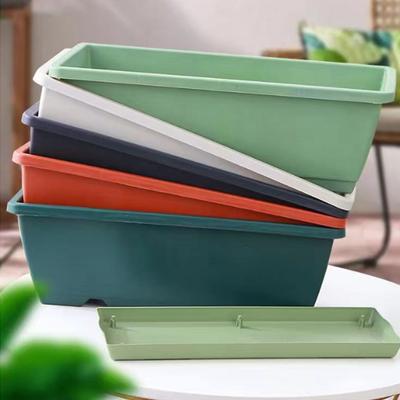 Gemüseanbaukasten Blumentopf mit Löchern Tragende verdickte Kante Starke Entwässerung Rechteckiger Gemüsegarten