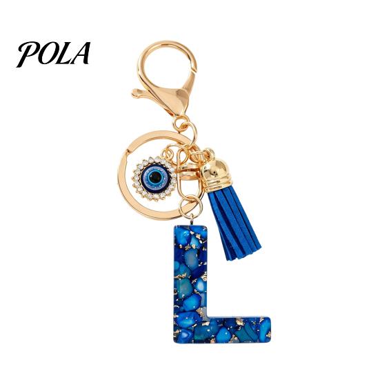 Blue Series Keychain Pendant, Initial Letter Charm Key Chain with Eyes Tassel Design, A-Z Holder for Bags Backpacks Cars Accessories Sale Goods