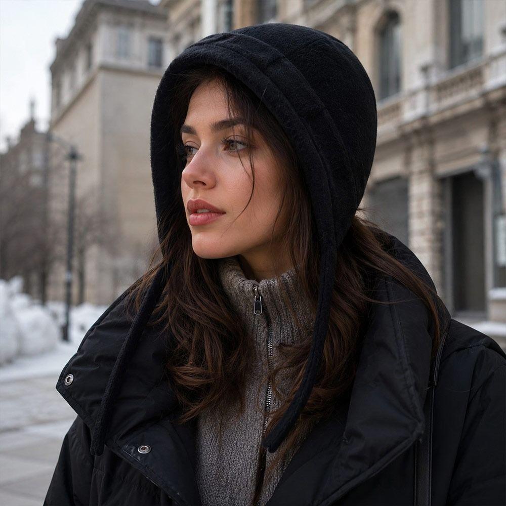 Ear Protection Knitted Beanie Hat Thickened Woolen Hat New Knitted Earmuff Hat Women