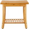 Bamboo Shower Bench 19.1 X 11.3 X 18.3 In Shower Stool Chair for Bathroom