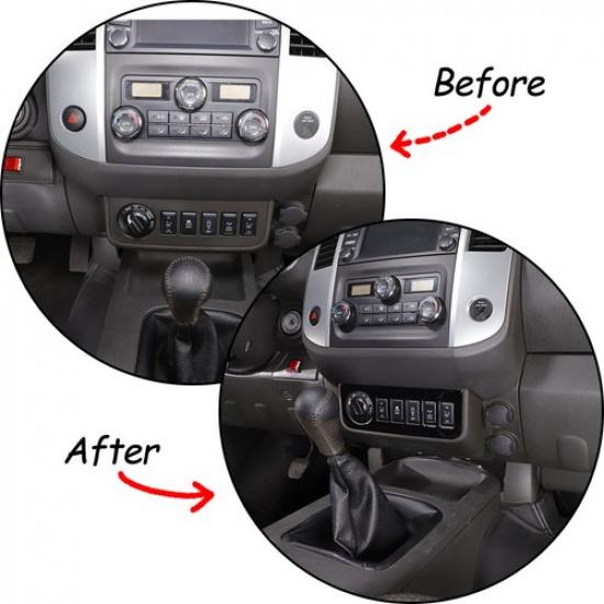 Glossy Piano Black 4WD Switch Bezel Trim Sticker For Nissan Frontier 2005-21