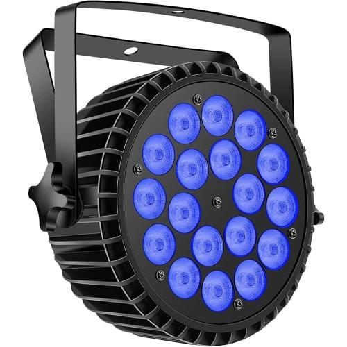 U`King 11Wx18 LED Stage Light, Disco Light, Upward-Moving RGBW Stage Lighting, Voice Controlled, High Brightness, Voice Activated, Multi-Color Changin