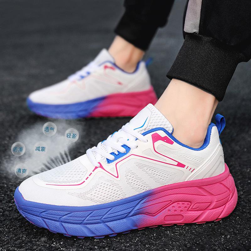 Couple's Casual Retro Street Style Sneaker Comfortable Platform Mesh Breathable Flyknit Shoes Men's and Women's Running Shoes