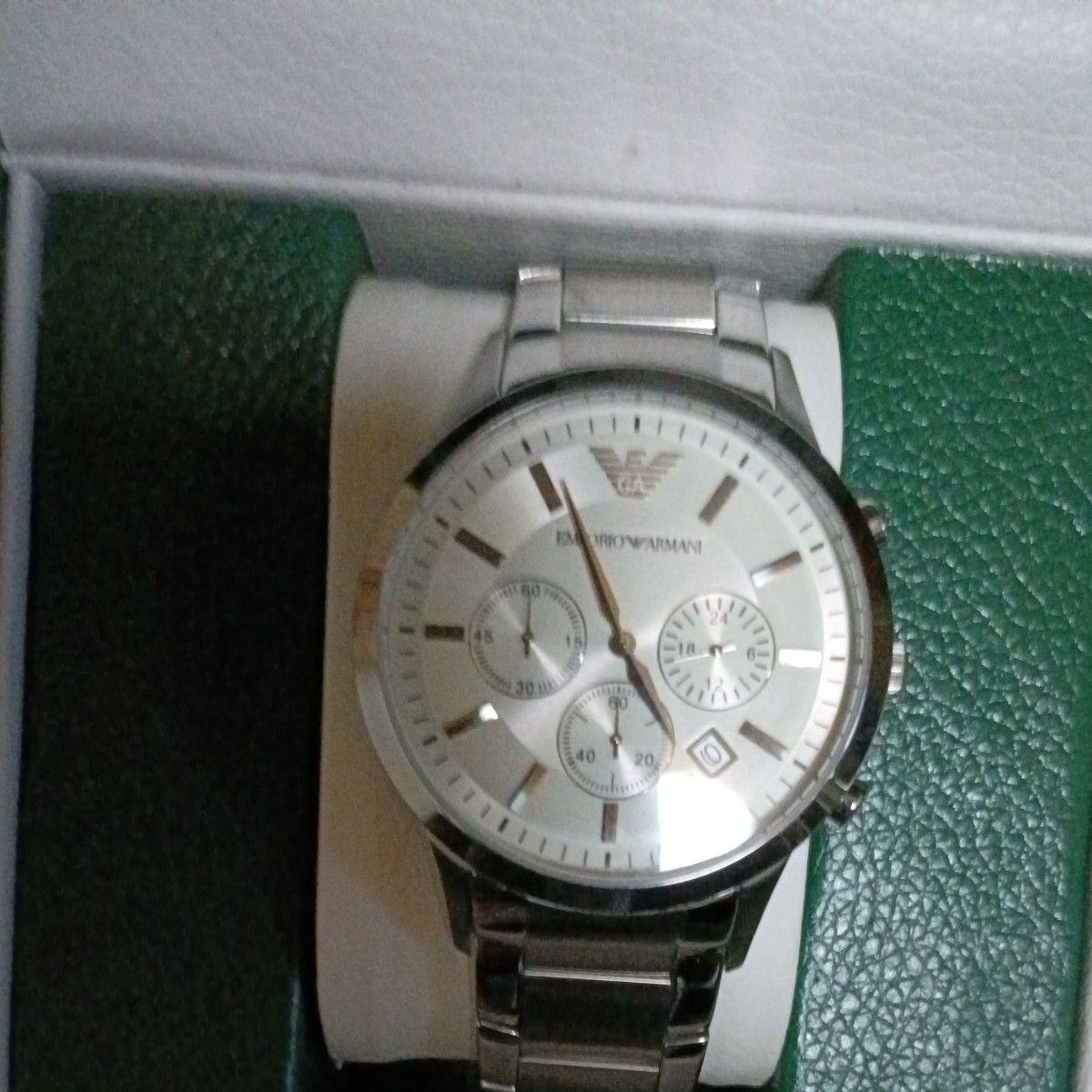 Used EMPORIO ARMANI Chronograph Men s Watch Silver