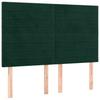 Bed Frame without Mattress Dark Green 140 x 190 cm Velvet
