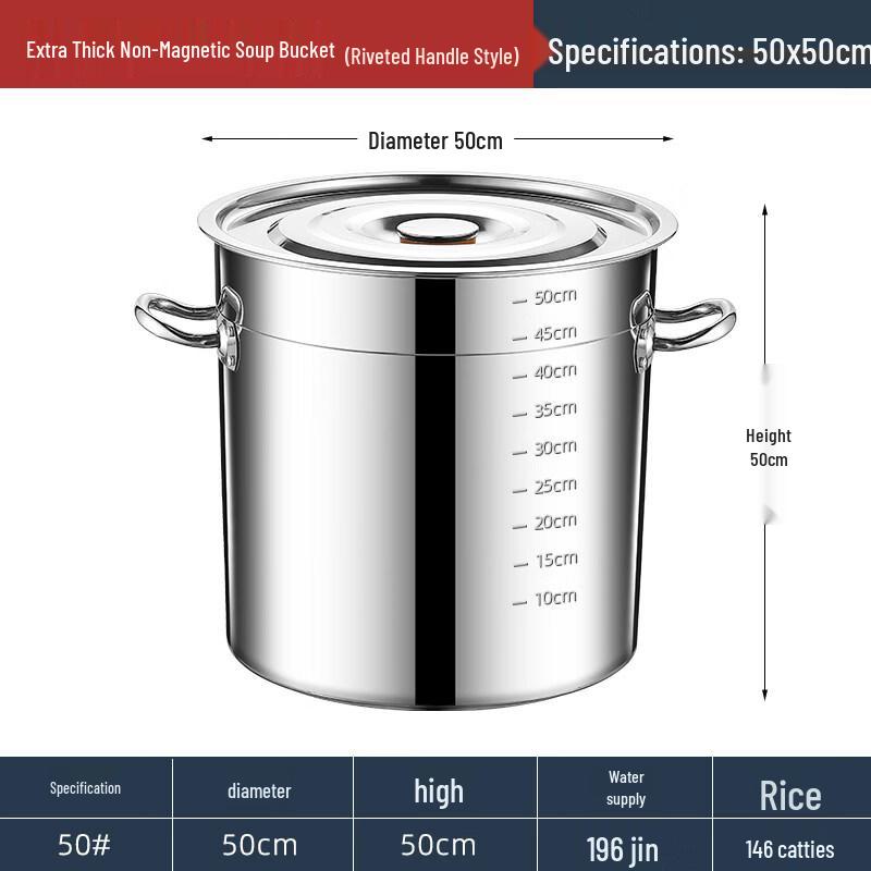 JPHZNB Extra Thick Stainless Steel Round Pot with Lid