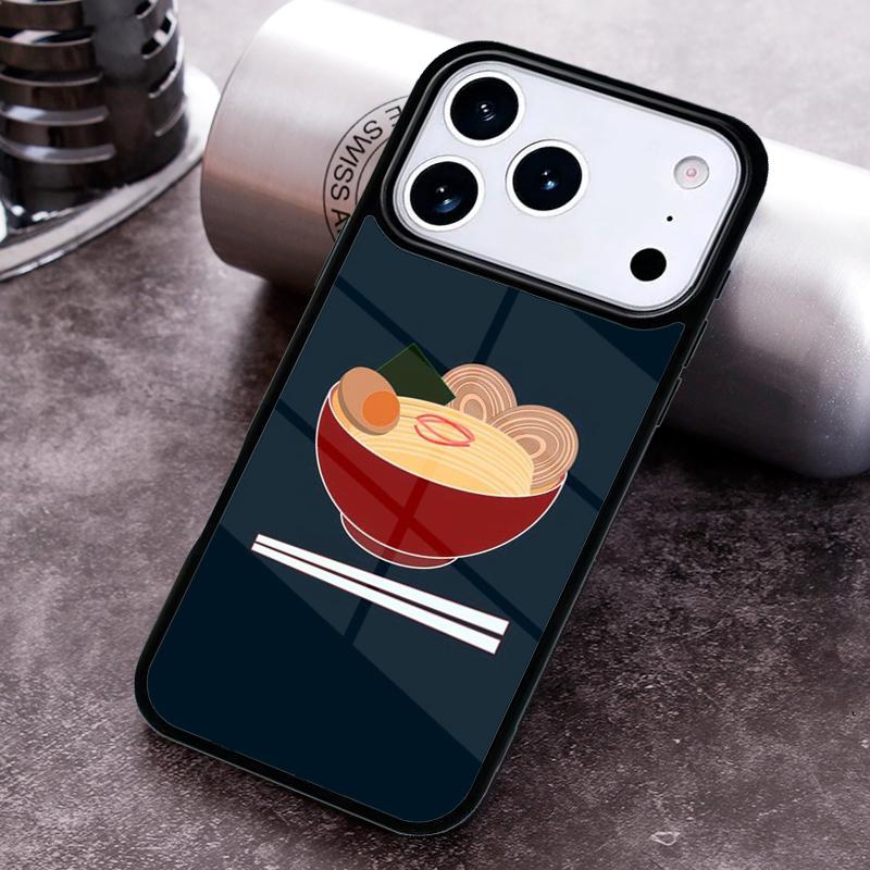 Japanese Food Ramen Phone Case for iPhone 17 16 15 Pro Max Air 14 13 12 11 Plus Shockproof Cover