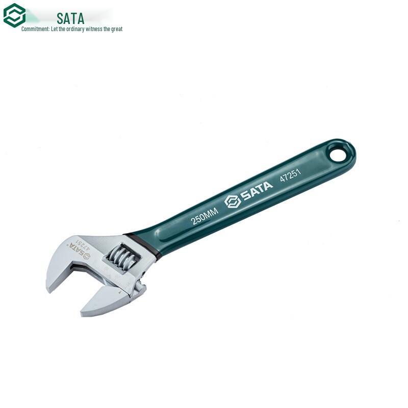 SATA 47249 Plastic-Coated Adjustable Wrench