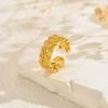 Light Luxury Women's Ring, Niche Wheat Ear Metal 18k Electroplating Design Open Index Finger Ring