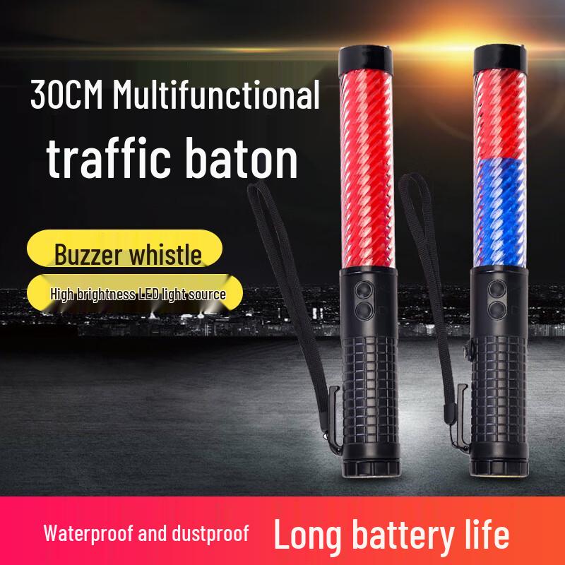 Rechargeable LED Traffic Warning Baton with Buzzer