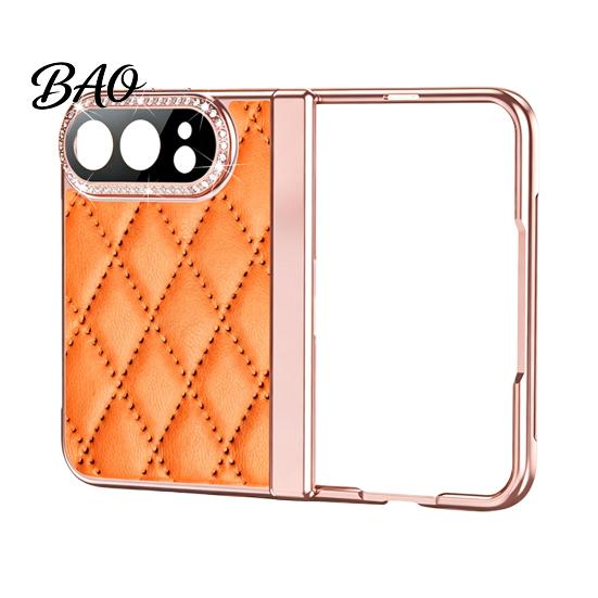 Scratch Resistant Phone Shell Faux Leather Case for IPhone-Duo, with Screen Protector & Hinge Impact Protective Protection, Rhinestone Cover,