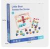 Wooden Shape Bear Screw Puzzle Toy For Kids Hand Eye Interaction Coordination