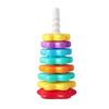 Rainbow Rotating Music Stacking Music Infant and Toddler Rotating Tower Baby Rotating Stacking Ring Toy Early Education Perception