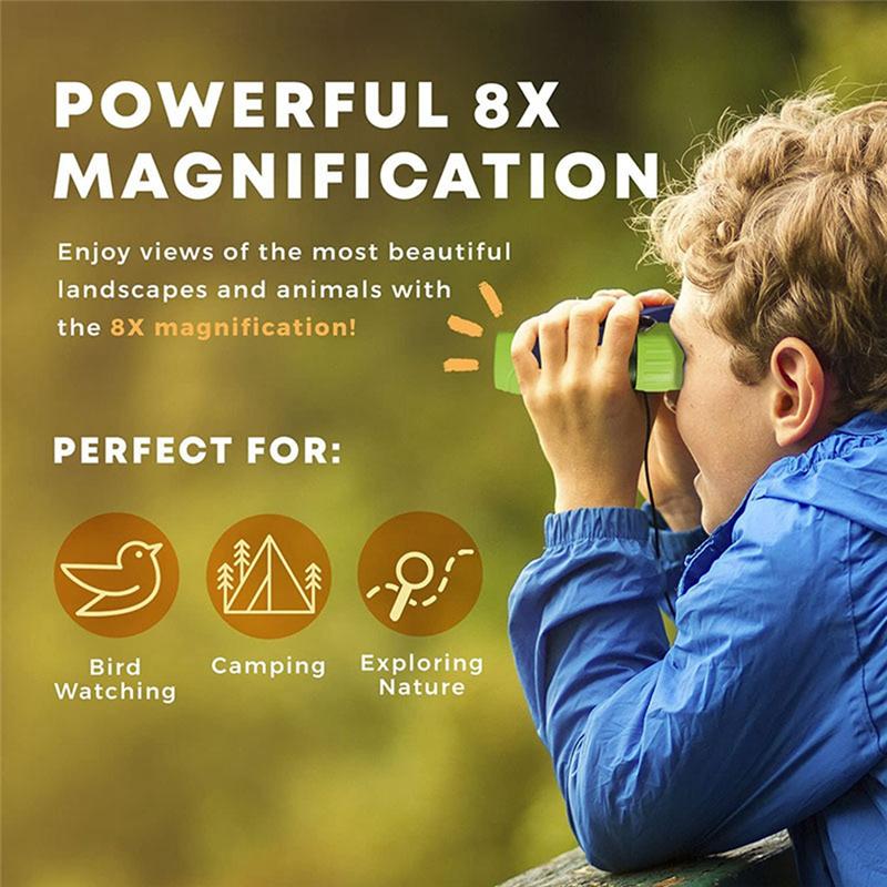

A23I-Kids Binoculars 8 X 21 Compact Telescope Suitable For Bird Watching, Camping, Traveling, Play Games, Binoculars Kids Toy