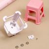 Ornament Plastic Material LED Mini Stool LED Light Stool Shape Night Light Cute Design Mini Size Phone Holder Desktop Use
