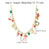 Exaggerated Christmas Bell Beaded Choker Necklace For Women Trendy Xmas Pendant Clavicle Chain New Year Party Jewelry Gift