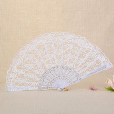 1 Stück Europäischer Retro-Faltfächer aus schwarzer weißer Spitze für Frauen, Lolita-Kunst, klassischer Handfächer, Tanz, Foto, Cosplay, Opernparty, Requisiten