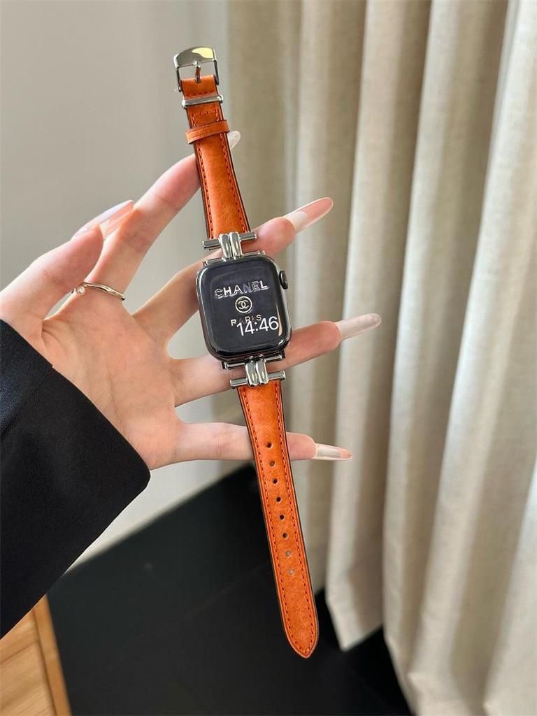 IWatch9 Vysoce kvalitní retro kožený řemínek pro Apple Watch Series SE/8/7/6/5/4/3/2/1 - Ideální pro podzim a zimu