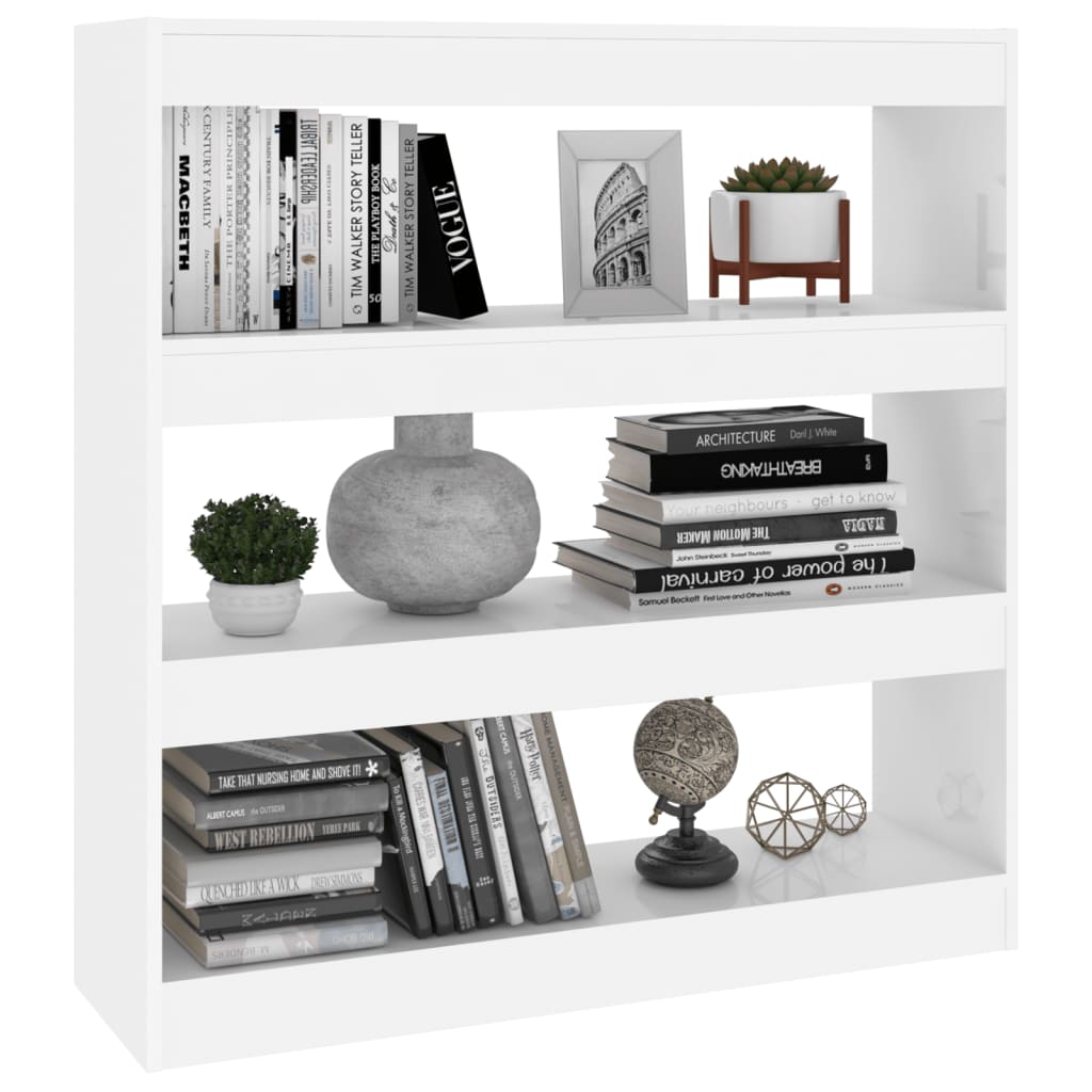 Bücherregal/Raumteiler Aufbewahrungsregal, Wohnzimmer-Dekoregal, Flurrregal, Multifunktionsregal, Weiß 100x30x103 cm