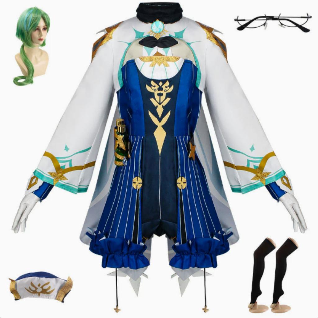 Sucrose Harmless Sweetie Cosplay Full Set Knights of Favonius Uniform Genshin Impact Costume for Halloween