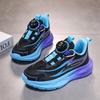 Kids Running Shoes Boys Girls Lightweight Breathable Mesh Sneakers With Rotating Buckle Slip-Resistant Casual Footwear