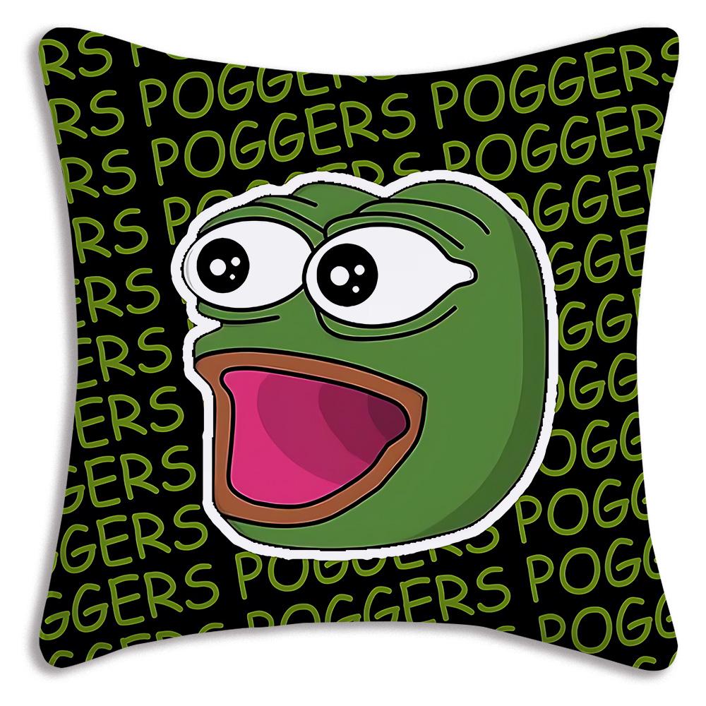 Cartoons fun Sad P-Pepe frog Pillow Covers Cartoon Sofa Decorative Home Double-sided Printing Short Plush Cute Cushion Cover