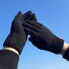 Wool Men Knitted Gloves Touchscreen Full Finger Gloves Nonslip Knitted Woolen Gloves  Winter