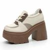 Fashion High quality 11CM New Women Luxury Platform Wedge Pumps Comfy Ankle Booties Genuine Leather 2024 Spring Autumn Ankle Boots Shoes