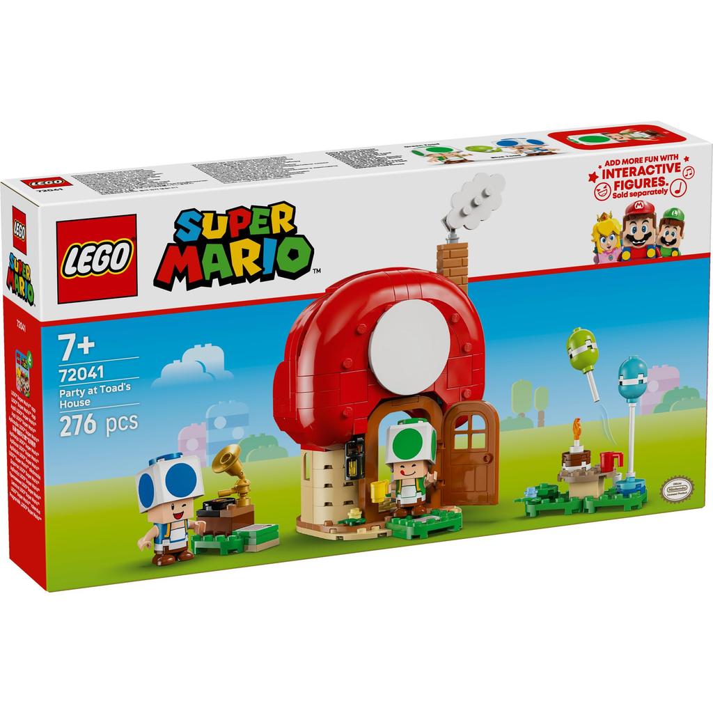 LEGO Super Mario Toad's House Home Party Toy - Birthday Present, Building Blocks, Boys, Girls, Children Ages 7, 8, 9, Elementary School, Mario Goods,