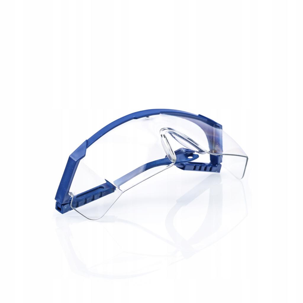 Rosfix Okulary Przeciwodpryskowe – Ochrona Oczu Przed Iskrami I Pyłem | Soczewki Poliwęglanowe | Regulacja Długości Zausznika