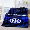 Inter Milan Personalized Name Blanket Throw Customizable Blanket Durable Comfort Great for Couch Picnics Bedding Nap Four Seasons Universal