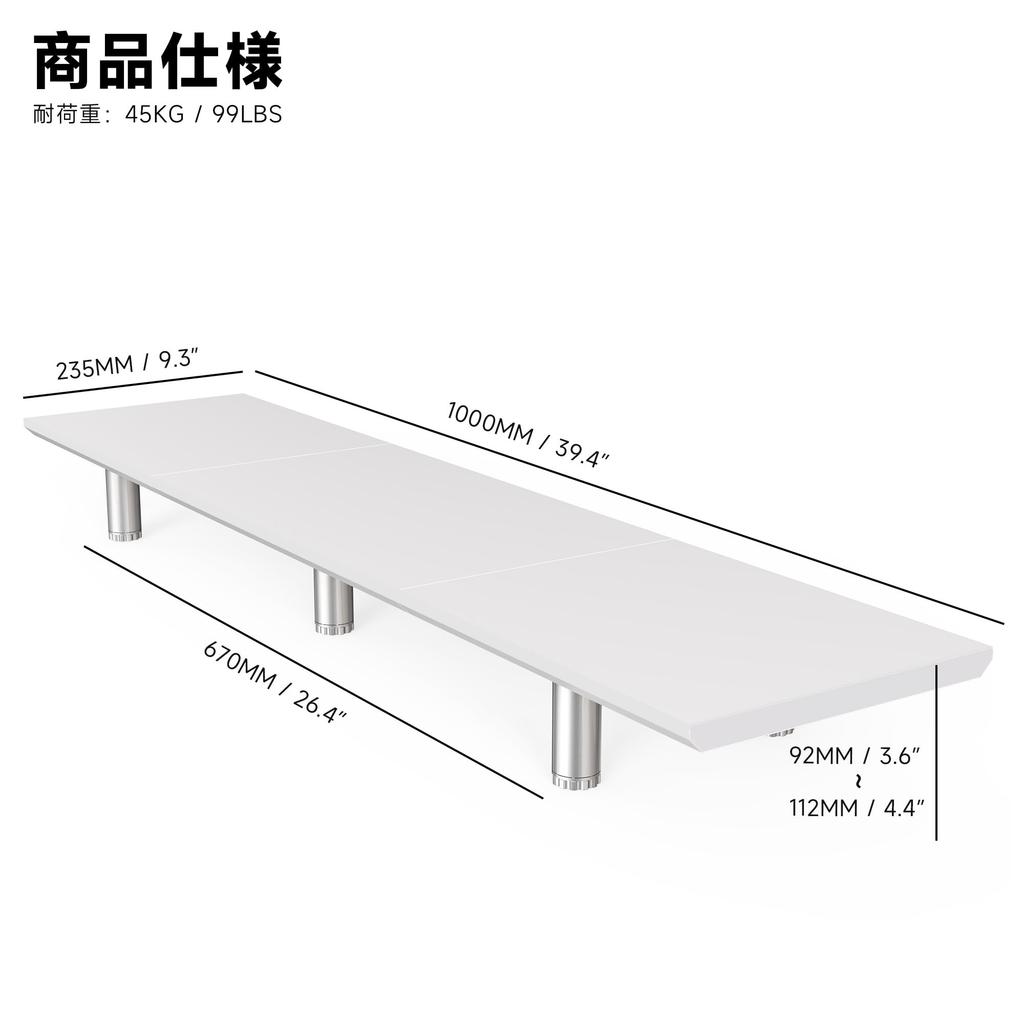 FENGE Monitor Desktop Computer Desktop Rack with Wooden Height for Monitor Desktop PC Monitor Computer Desktop and Organization Stand, Stand,