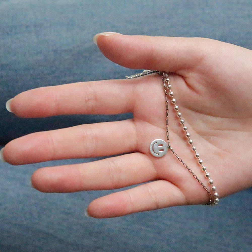 J.Lauren 925 Silver 3mm Silver Ball Chain Bracelet B0958