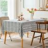 Dining Table Fabric Table Mat Solid Color Hollow Striped Cloth Cover Table Fabric